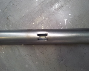 Connection pipe 45 w/ hole feeding poultry plate